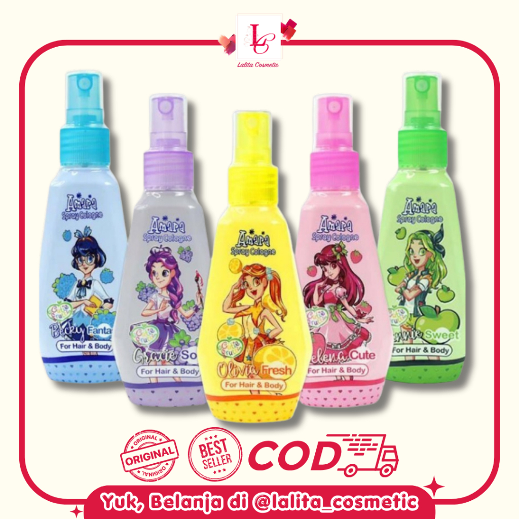 AMARA Spray Cologne 100 ml - Parfume Rambut & Badan Anak