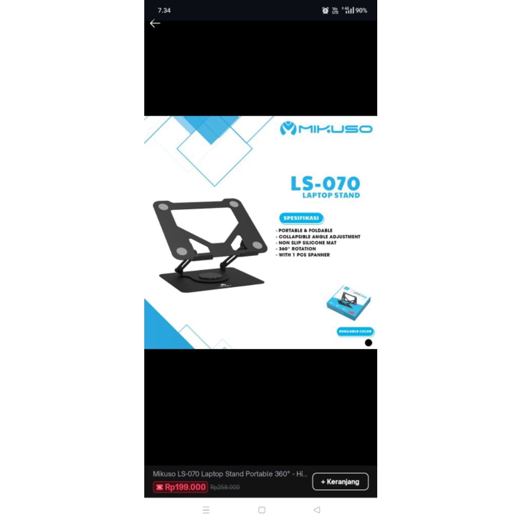 Mikuso LS-070 Laptop Stand Portable 360°