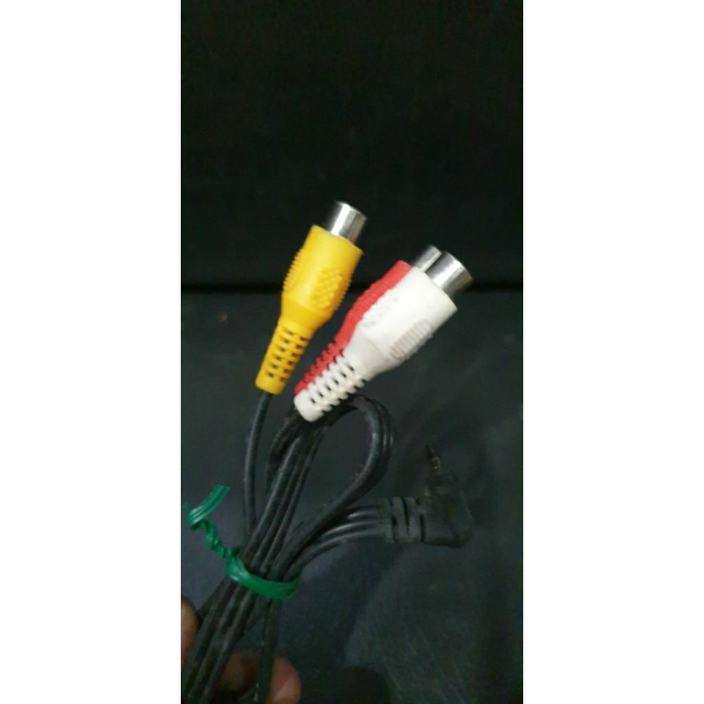 Kabel jack AV input 3 RCA ke 3.5 mm minijack NOS