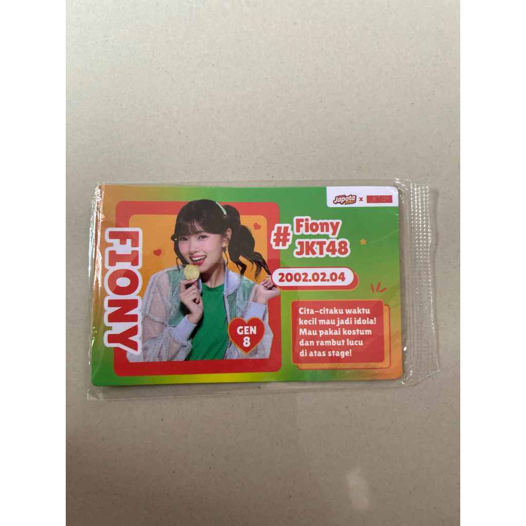 FIONY PHOTOCARD NEW JKT48