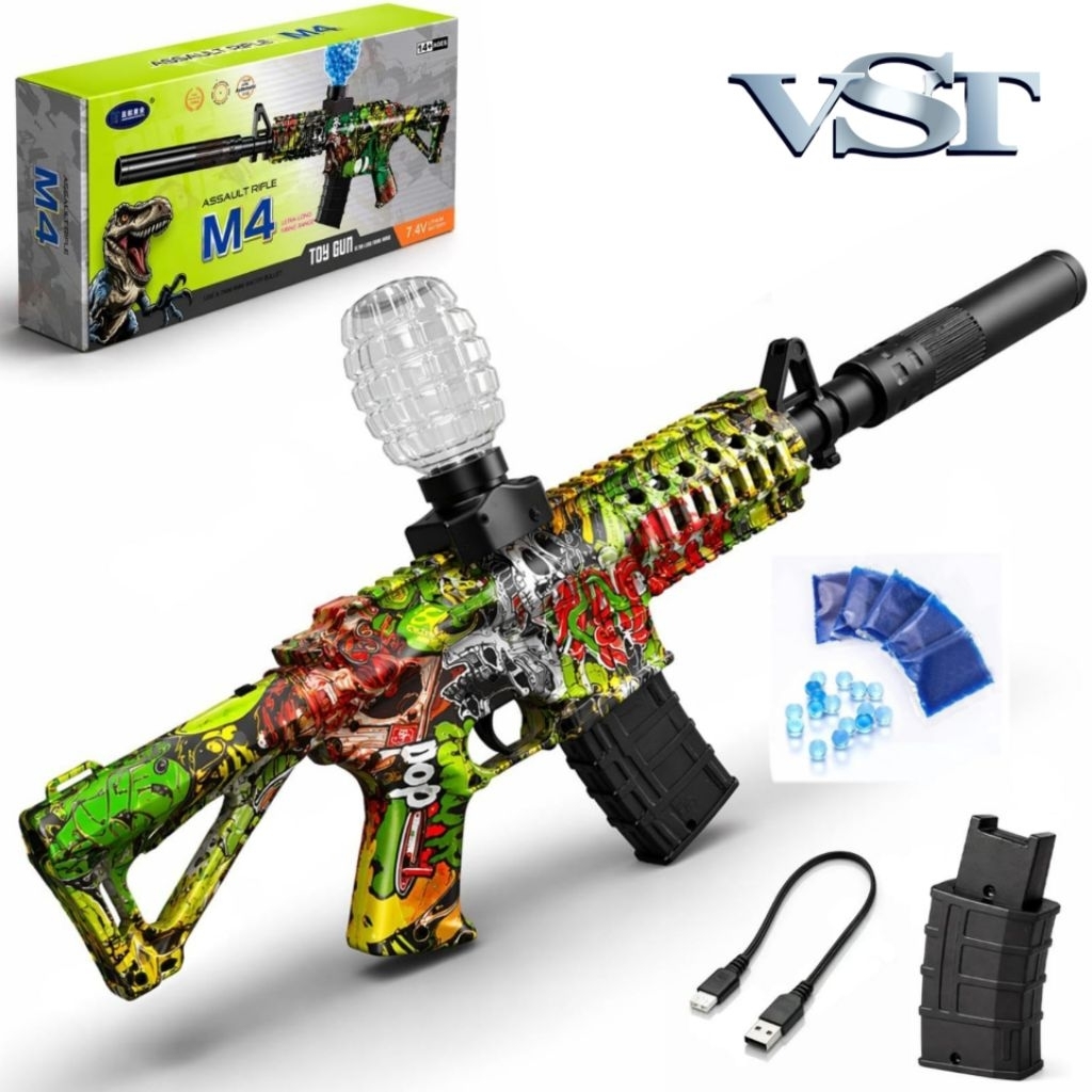 Mainan Pistol Senapan Tembakan Water Gel Blaster Ball Elektrik M4 MP5 M416 AK47 Baterai Cas 7.4 V