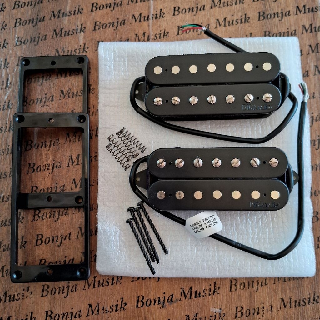 DiMarzio DP759 & IH759 PAF 7 String Set Black Pickup Dimarzio Humbucker 7 String