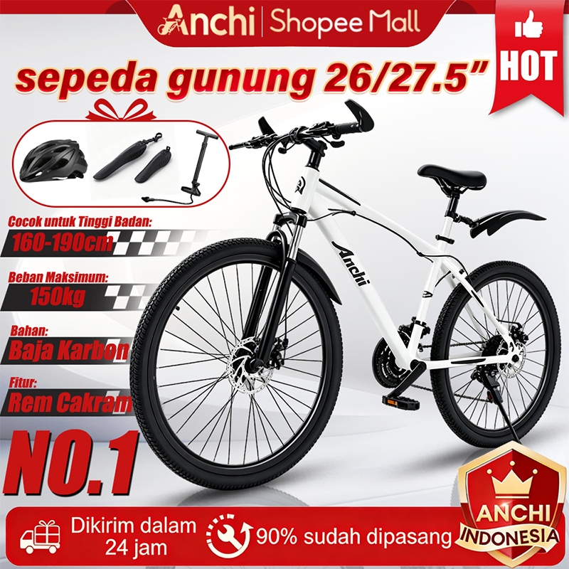 Anchi   Ready stock  Sepeda gunung 26 inci sepeda gunung murah 2.0 frame alloy sepeda gunung polygon