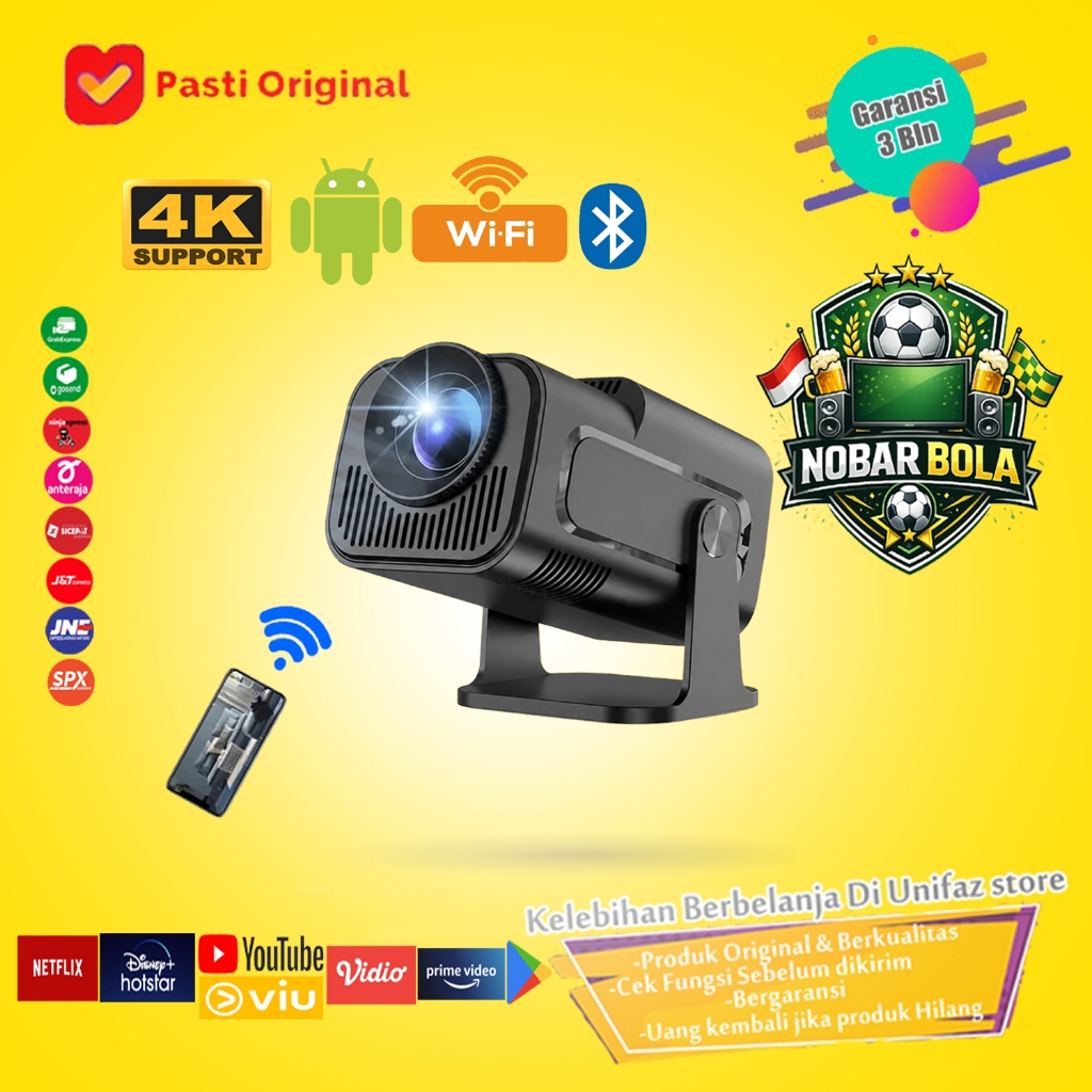 Projector Android 10000 Lumens wifi Bluetooth / Projektor mini / Proyektor Mini Original