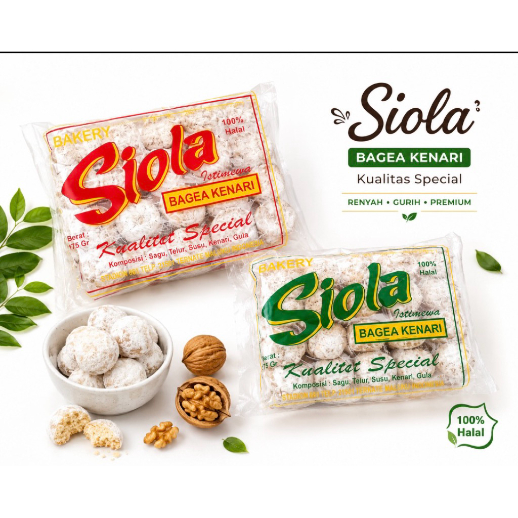 ( Oleh-Oleh Khas TERNATE ) Kue Bagea Kenari Siola Istimewa - Kualitas Special 175gr