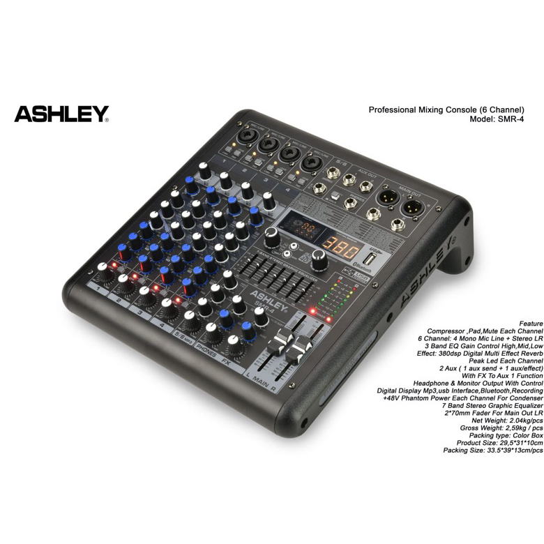 mixer ashley smr4 original 4 channel bluetooth Ashley Smr 4