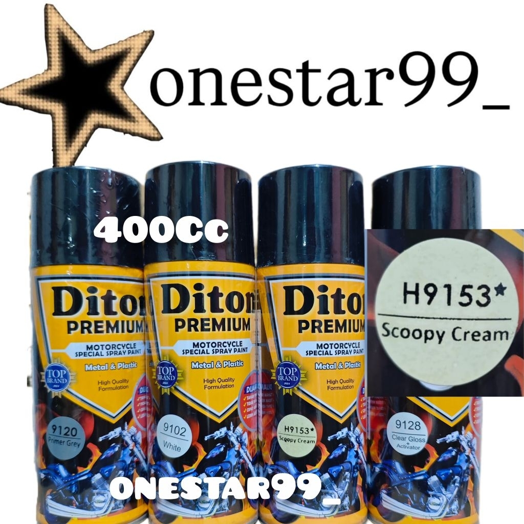 Pilok Pilox Pylox Cat Diton Premium Paket 4 Kaleng Scoopy Cream H 9153 White 9102 Primer Grey 9120 C