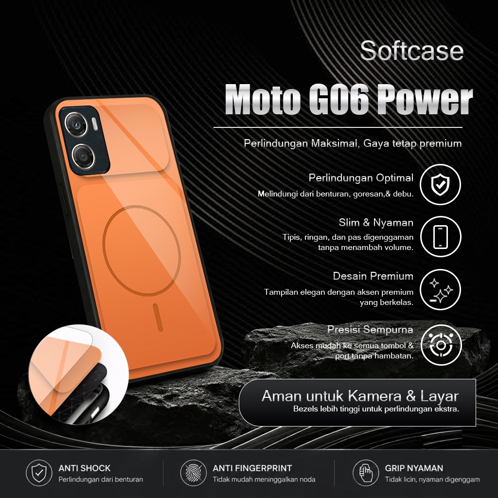 [SS-161] Case Glass Akrilik For Motorola G06 Power - case hp - case akrilik Motorola G06 Power - Cas