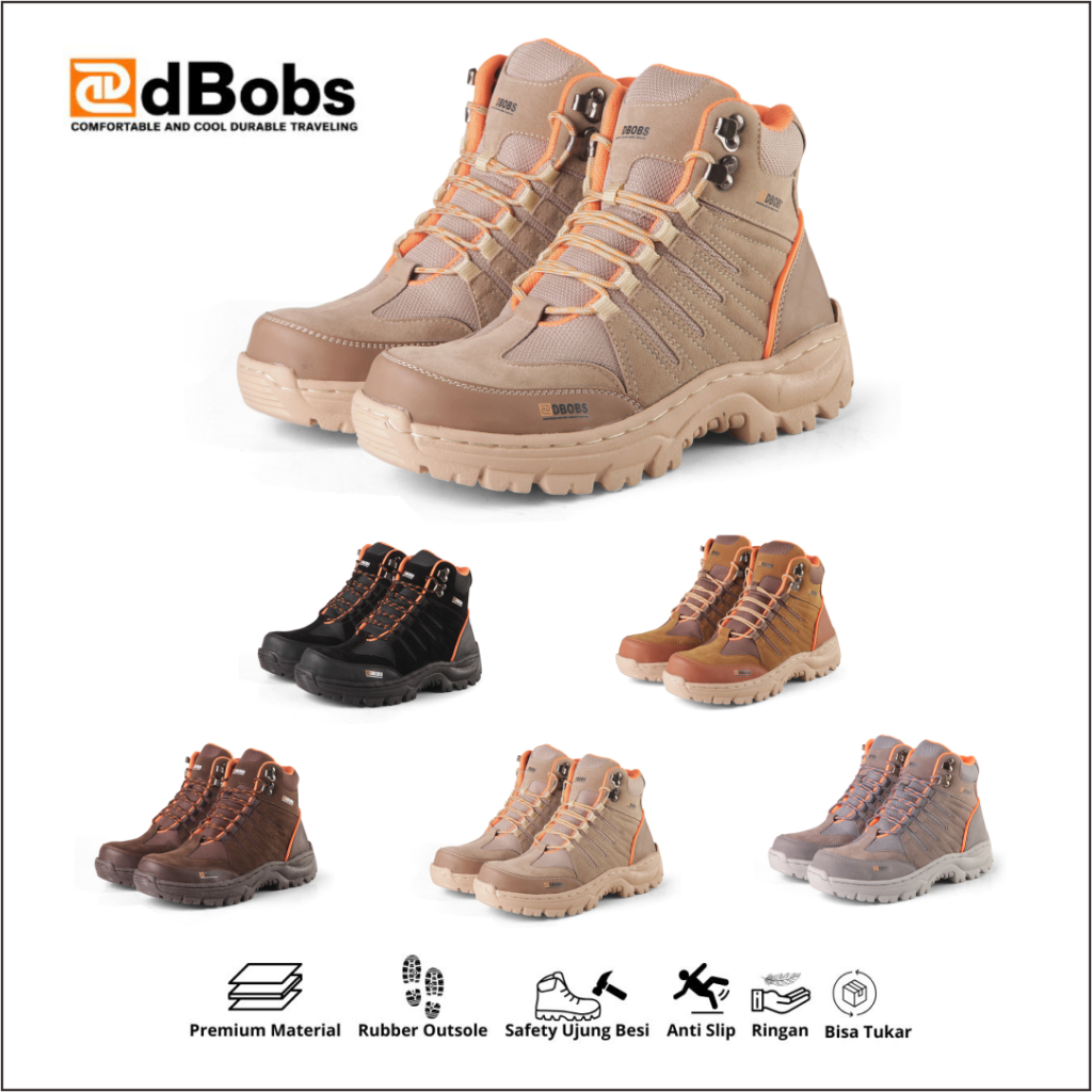 dBobs Sepatu Boots Pria Safety Tracking Outdoor Touring Safety Shoes dBobs Evanzo List Oren Premium 