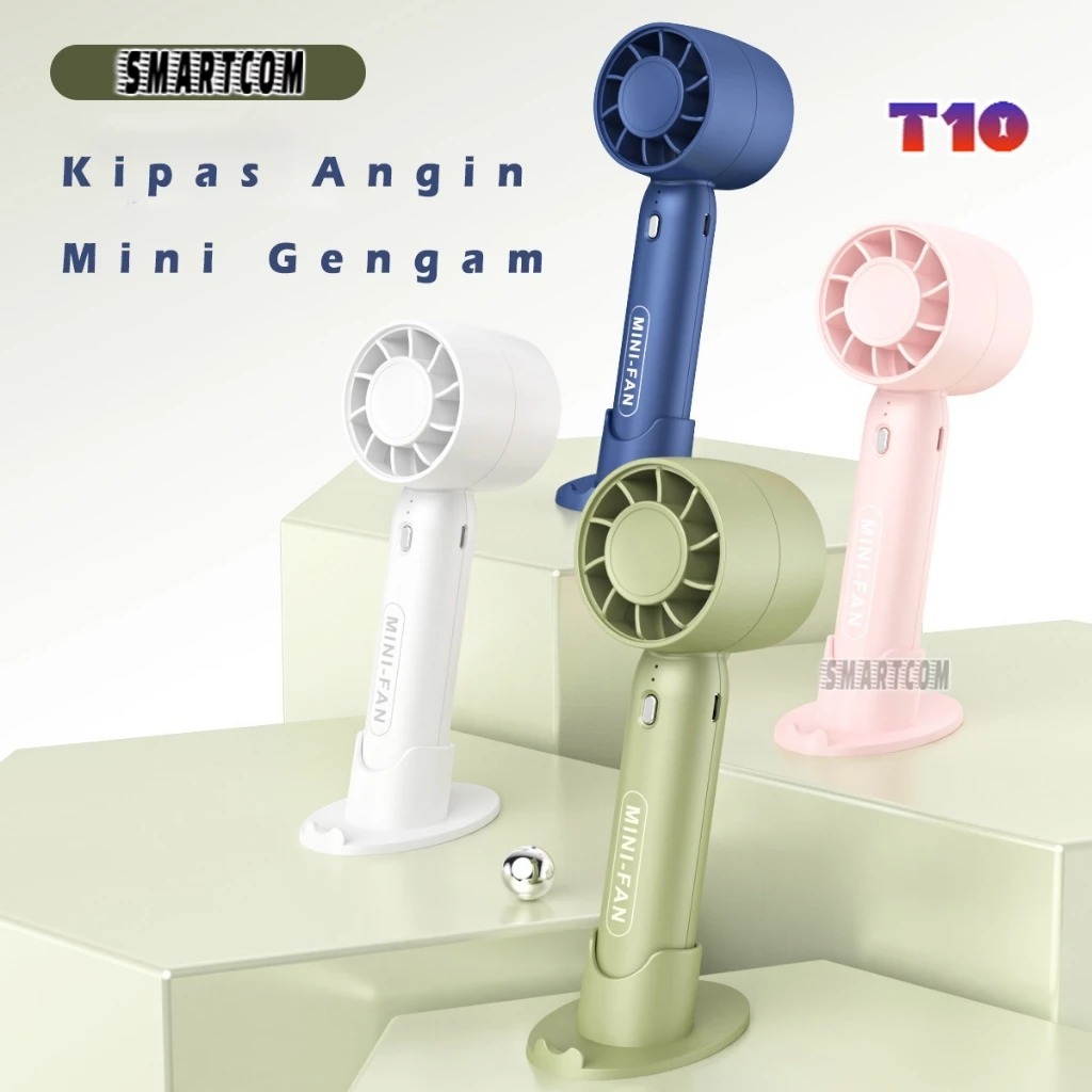 T10 Outdoor Small Fan Mini USB Charging Handheld Fan Desktop Small Fan Turbo Kipas Turbo