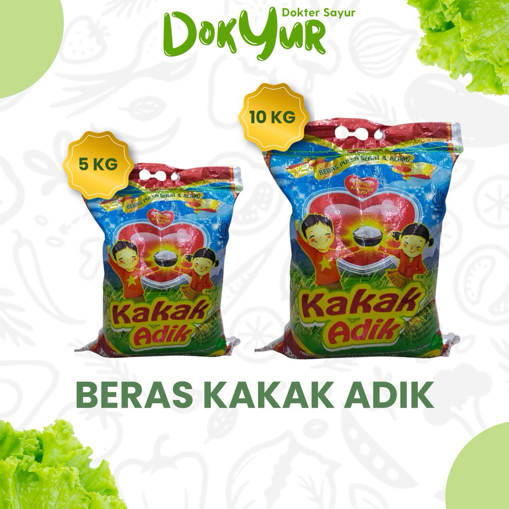 Beras Premium Kakak Adik 5kg & 10kg Pulen, Bersih, Enak - DokYur Sayur Lampung