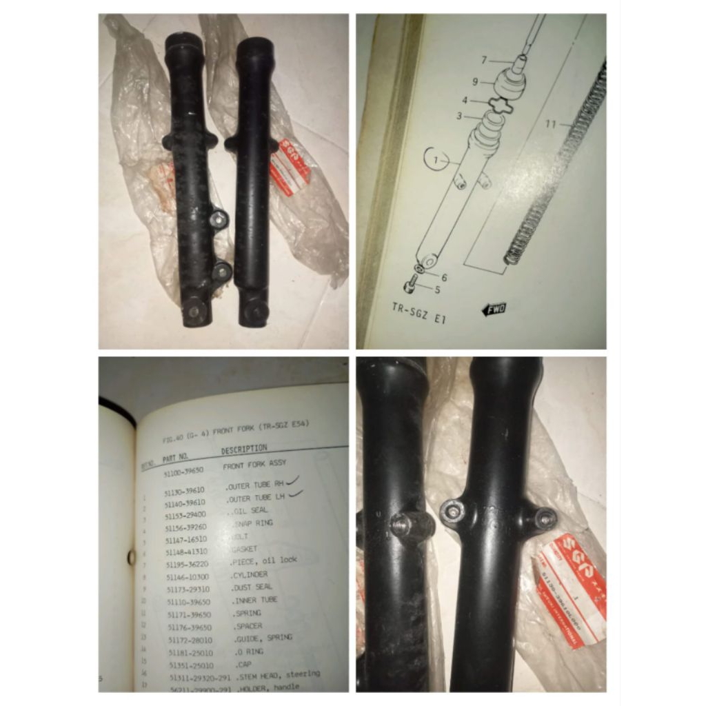 bottom shock shockbreaker depan suzuki trs trz TRS original baru