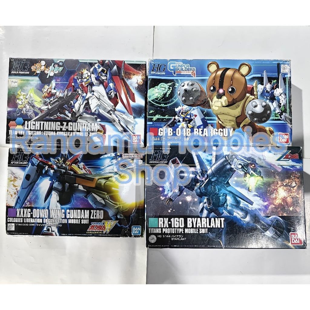 HG Gundam Wing Zero, Lightning Z, Byarlant, & Bearguy [Bandai] - ( TAG : Barbataurus Amazing Strike 