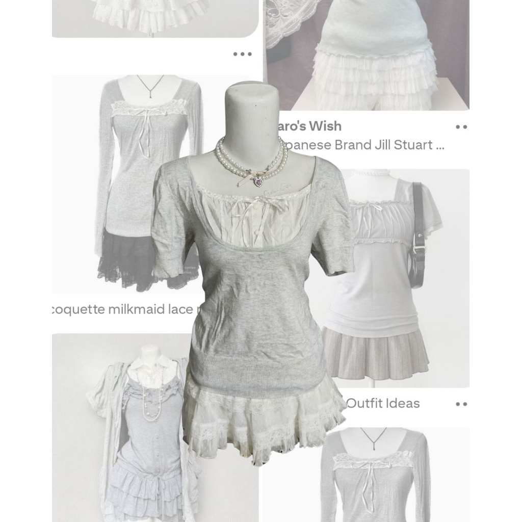 babydoll top / protagonist top / milkmaid top / lace top