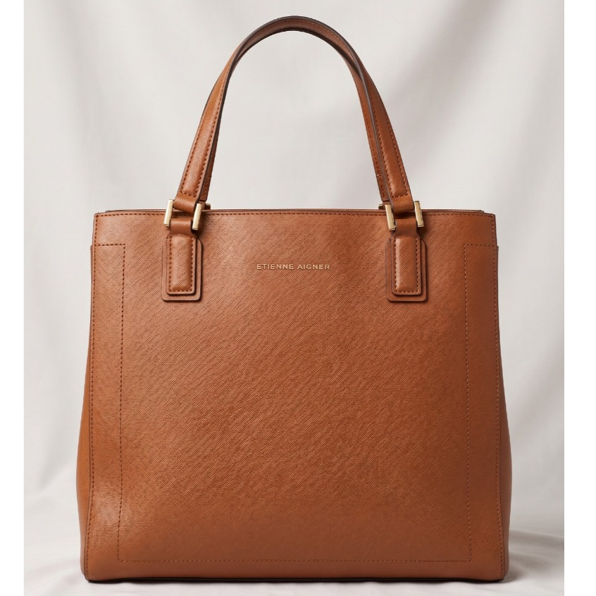 PRELOVED Tas Wanita Etienne Aigner Tote Bag Kulit Coklat Klasik Tas Kerja Kantor Muat Banyak