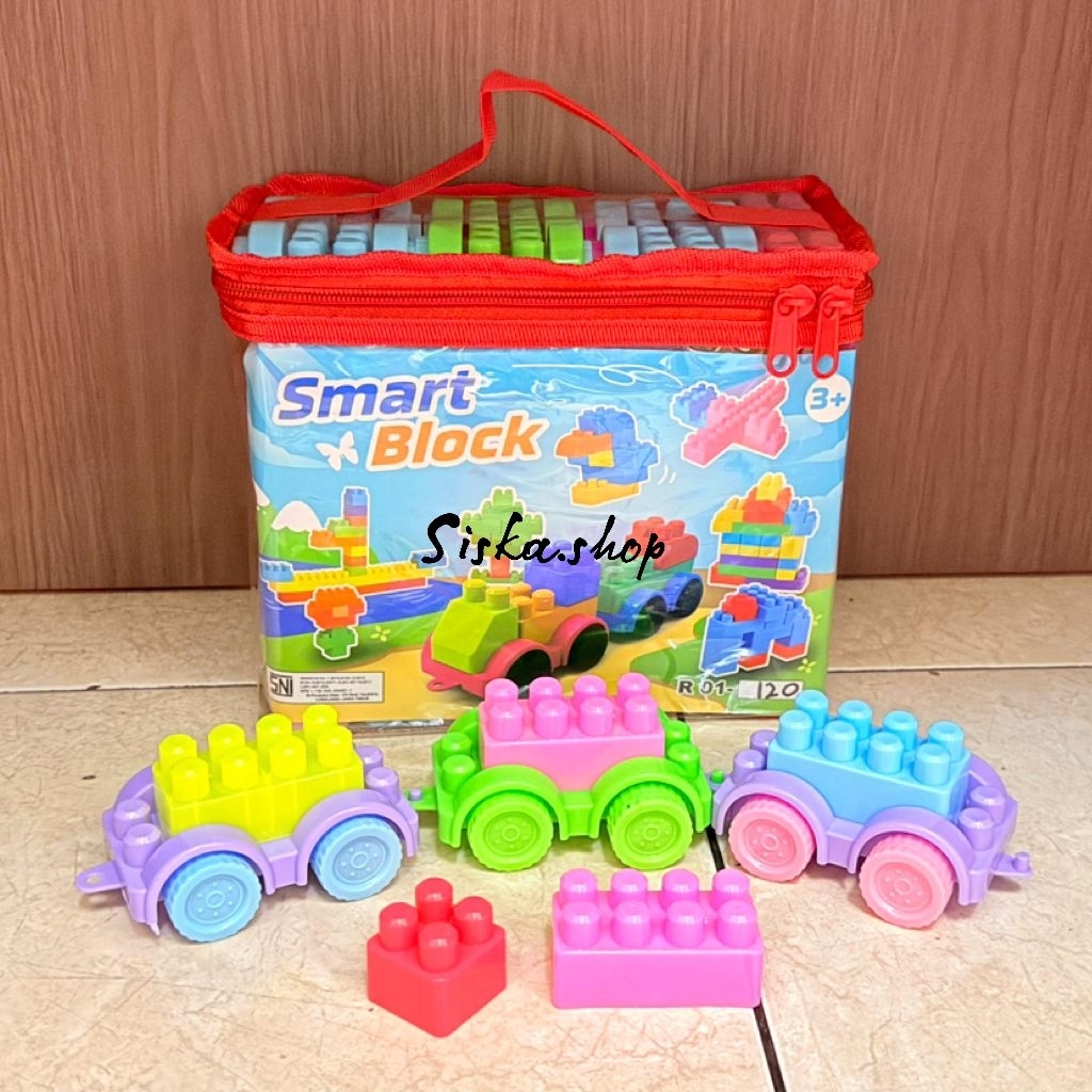 Mainkan Edukasi Smart Block / Mainan Susun R01 120pcs/ Mainan Smart Block