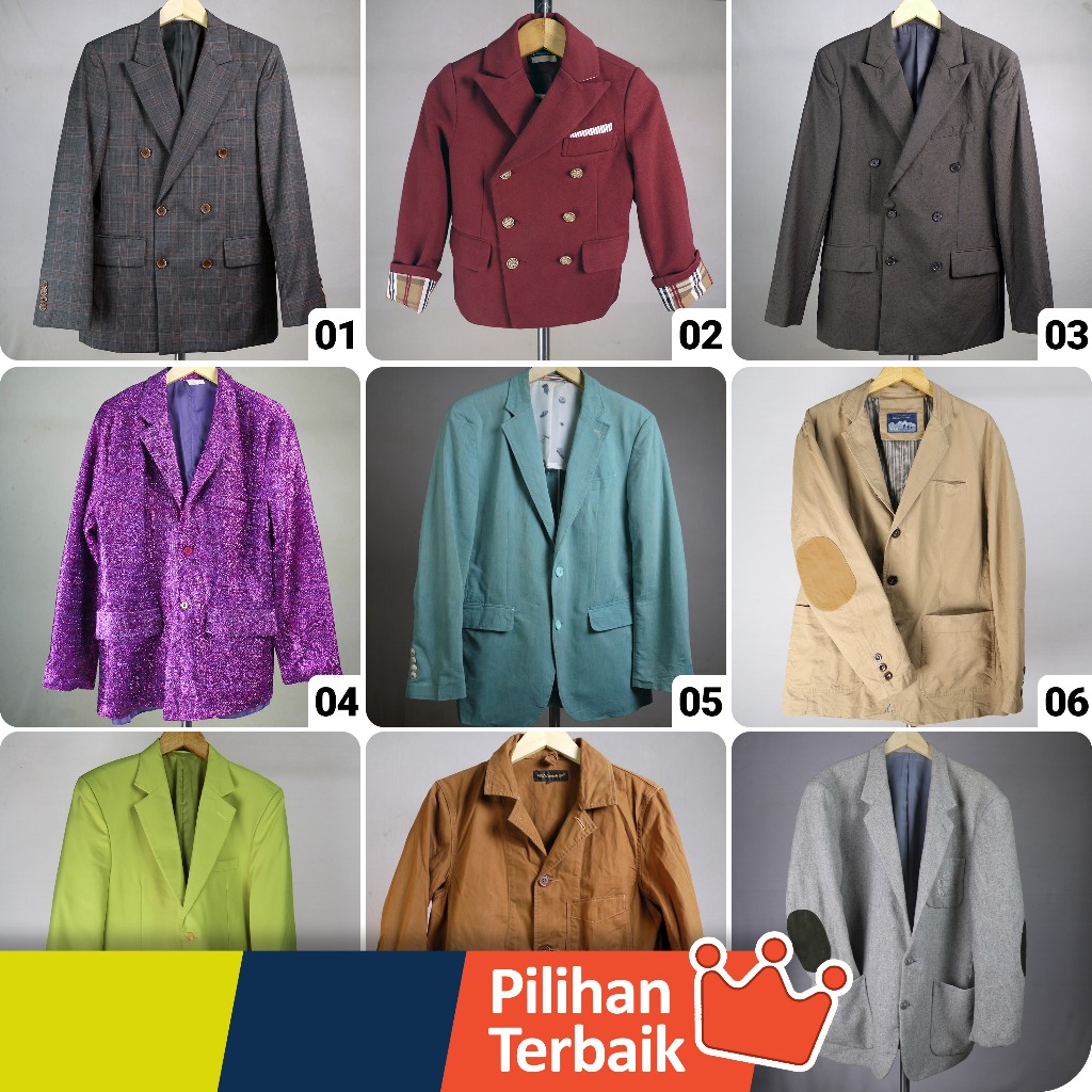 Jas pria blazer cowo akad formal wool nikah wisuda