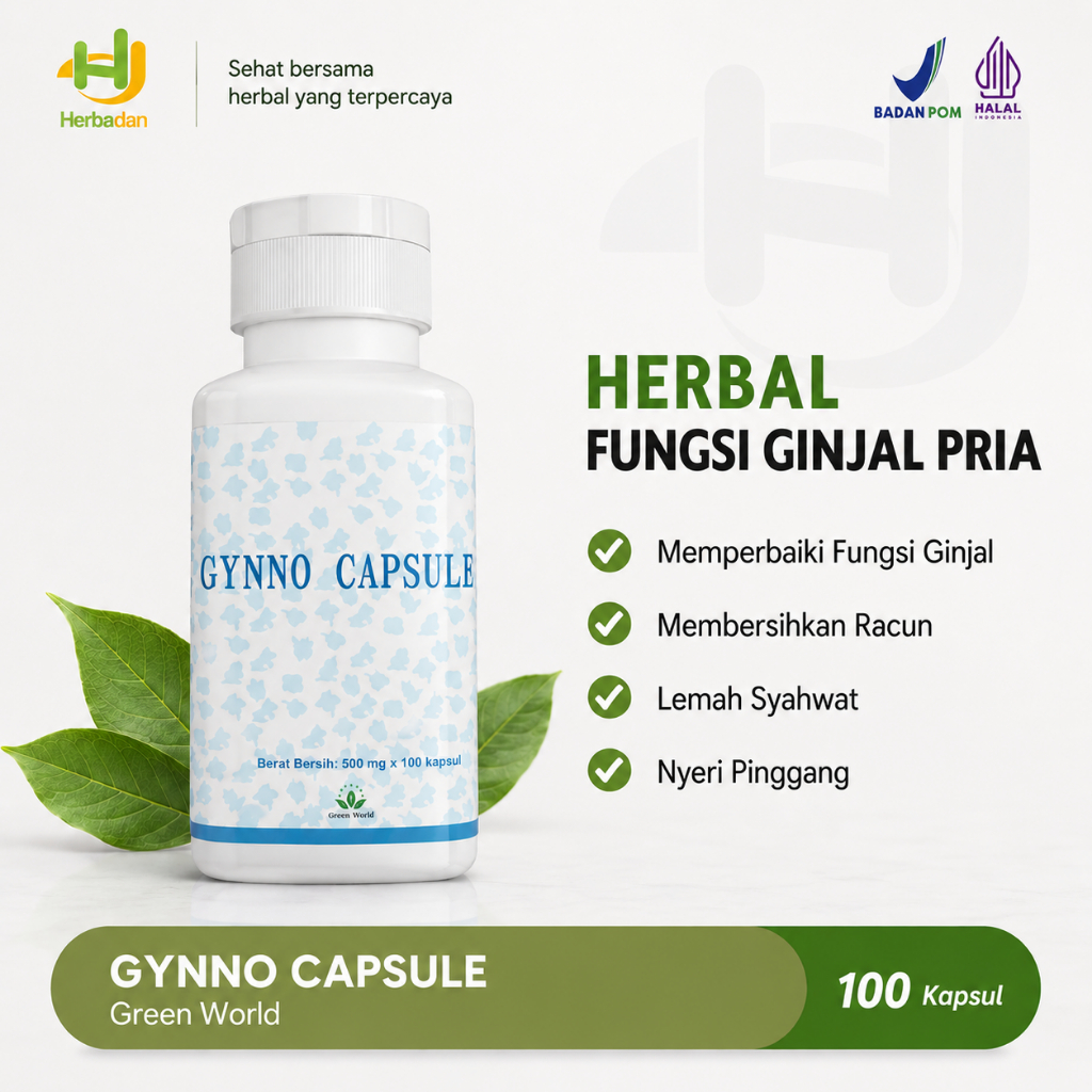 Herbal Ginjal Pria Premium Formula China 100 Kapsul | Jaga Vitalitas, Stamina & Kesehatan Ginjal | O