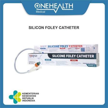 Onehealth Silicone Foley Catheter Kateter Urine Silikon 2 Way Steril Kateter Urin Medis Sekali Pakai
