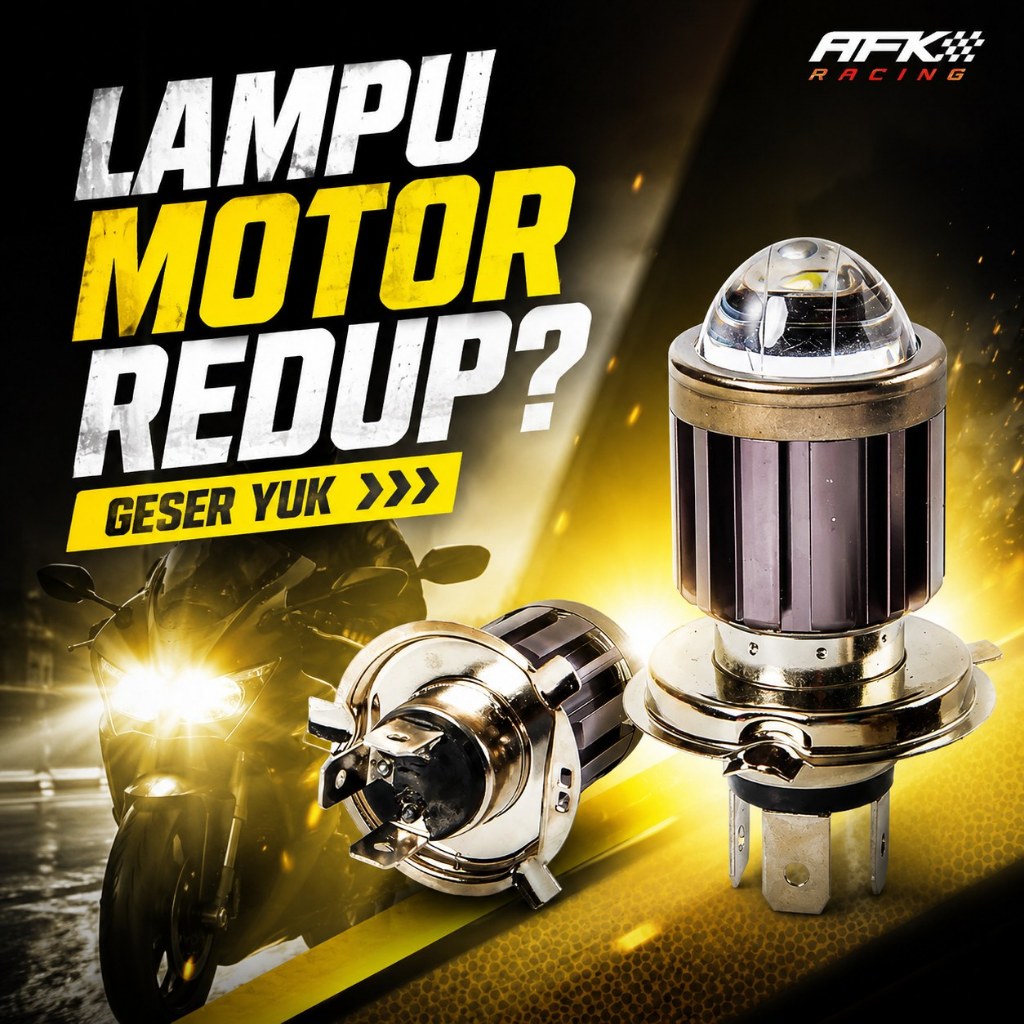 Bohlam Lampu led Depan motor H4 Vixion 33 mata - lampu depan motor H4 vixion ninja mobil universal k