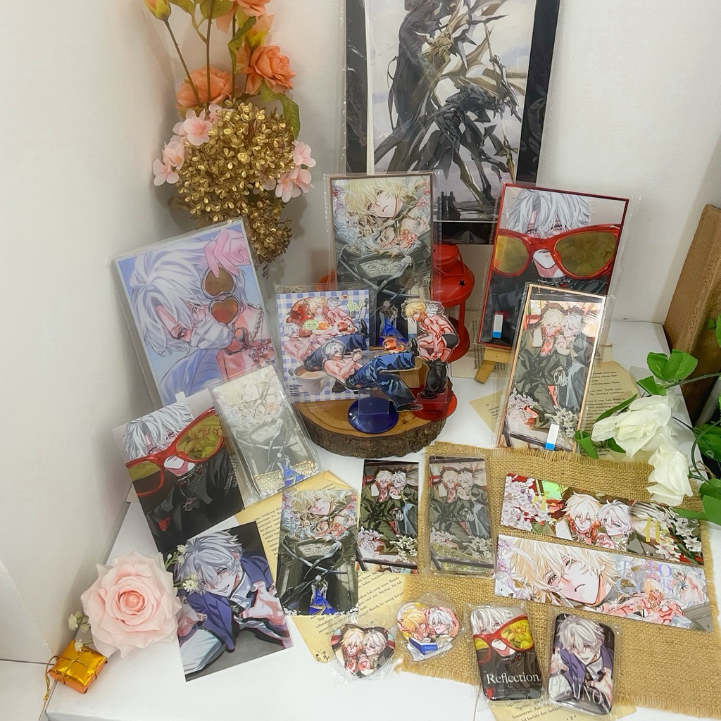 Ready Stock fanmerch Honkai Star Rail HSR Phaidei Phainon x Mydei by Jam Shikishi Acrylic Sand Jewel