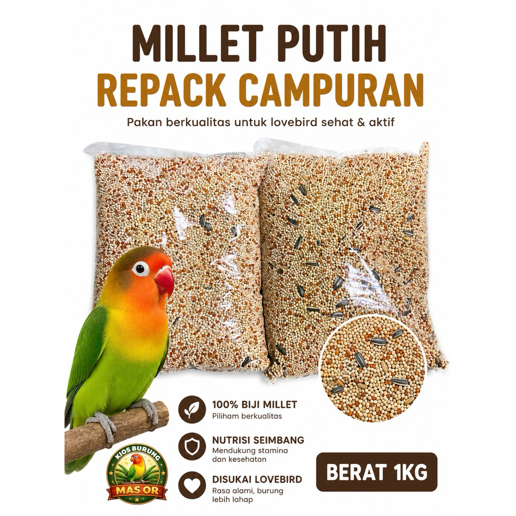 Pakan Burung Millet Campur 1kg
