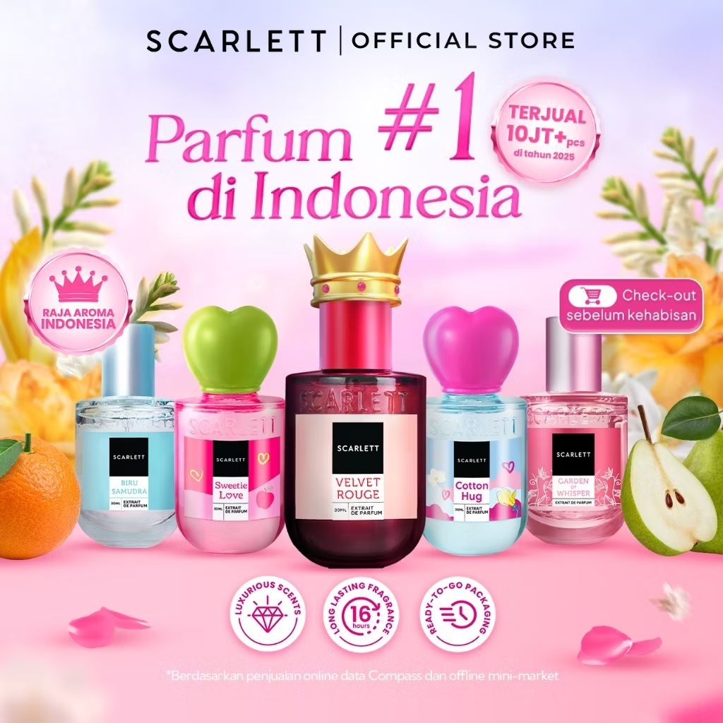 Scarlett Whitening Eau De Parfume 30ml ORI BOX SEGEL