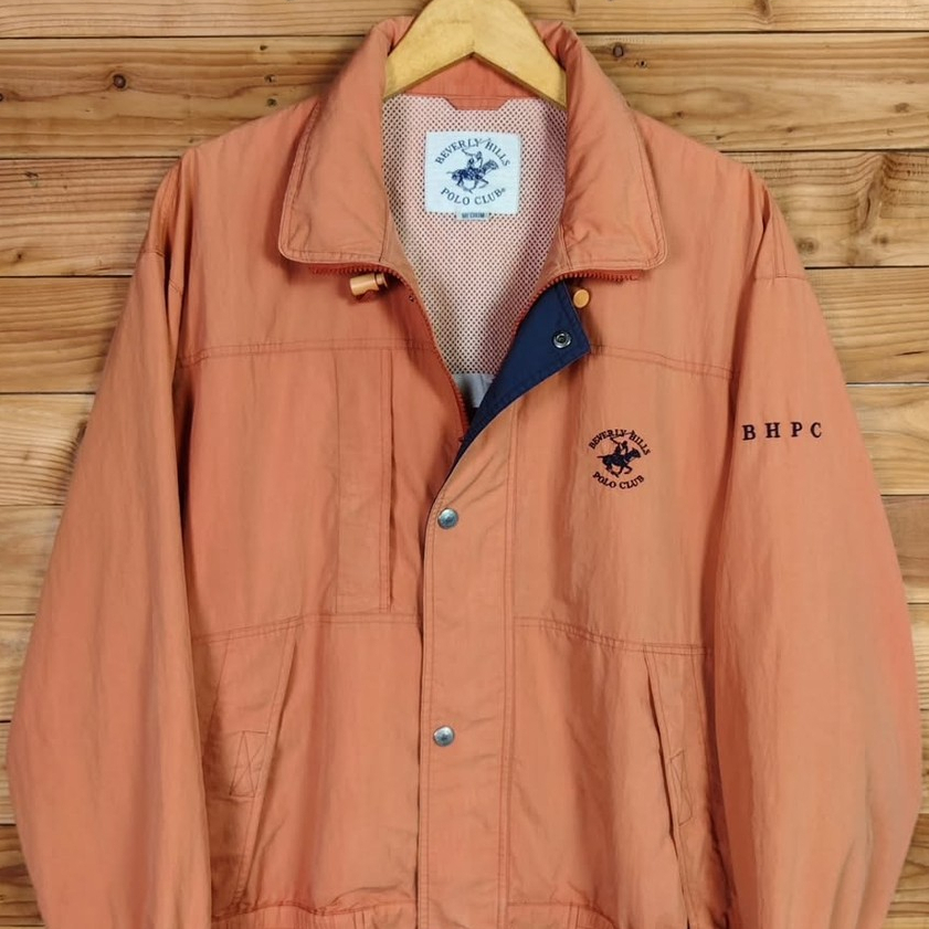 BHPC BEVERLY HILLS POLO CLUB VINTAGE HARRINGTON CASUAL JACKET GOLDEN SIZE, LD 126