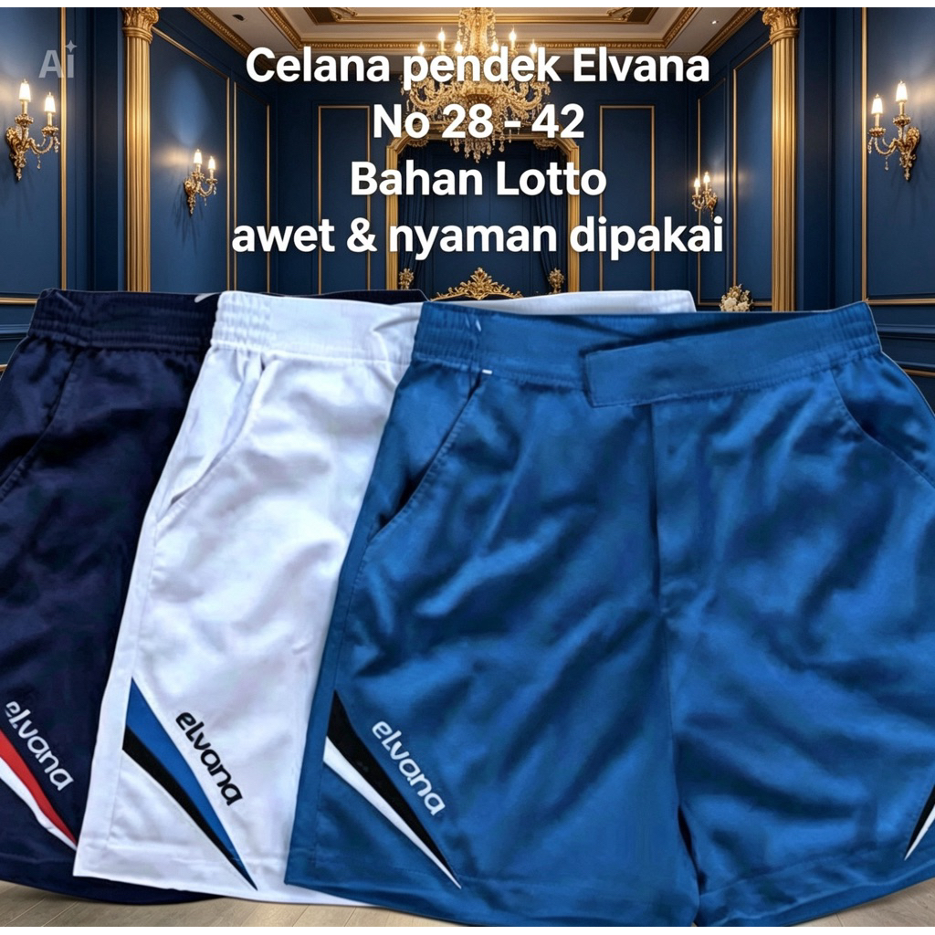 Celana pendek elvana badminton atau tenis Elvana
