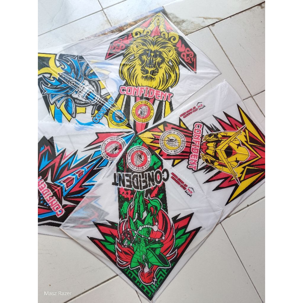 LAYANGAN ADUAN SUKHOI 3 WARNA DOUBLE LILIT(lilitan atas bawah)Bambu Petung 1 pack isi 50pcs dan 100p