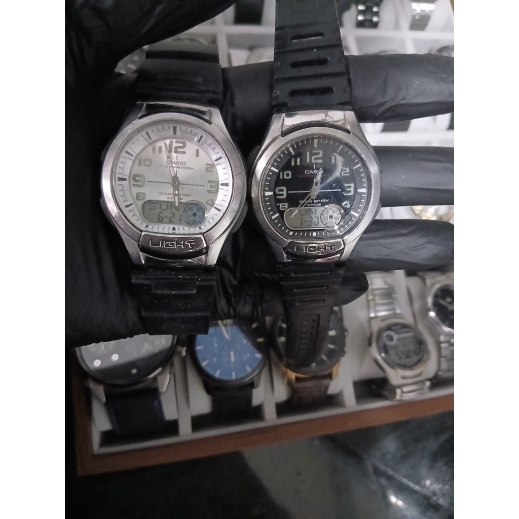 Jam tangan 2 pcs CASIO ILUMINATOR (ORIGINAL)