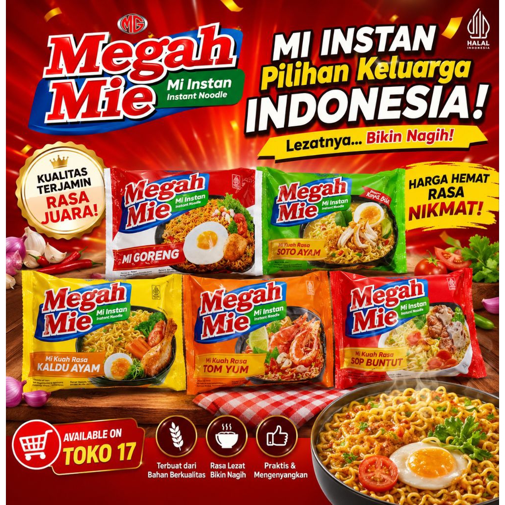 Megah Mie Goreng Soto Kaldu Produk Asli Makassar