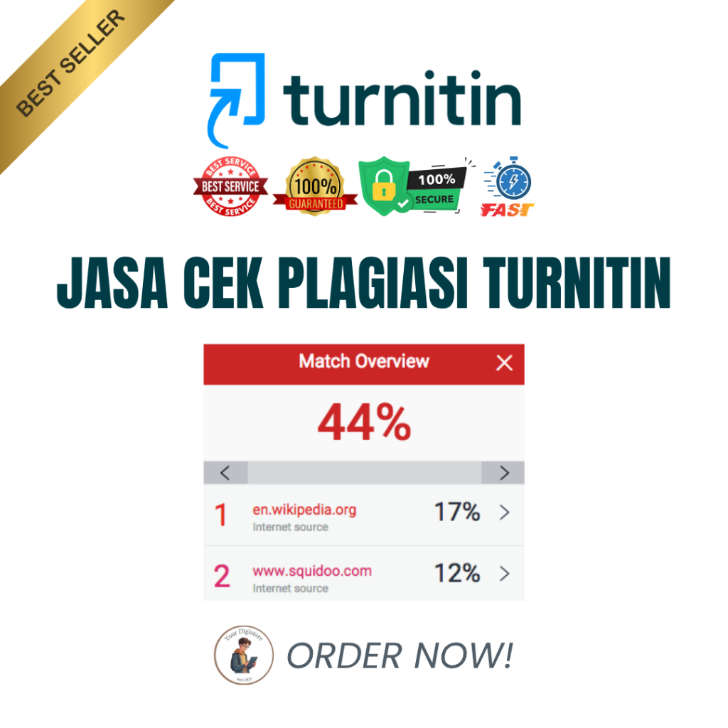 Jasa Cek Plagiasi Skripsi, Tesis, Disertasi, Artikel, Jurnal Similarity Turnitin
