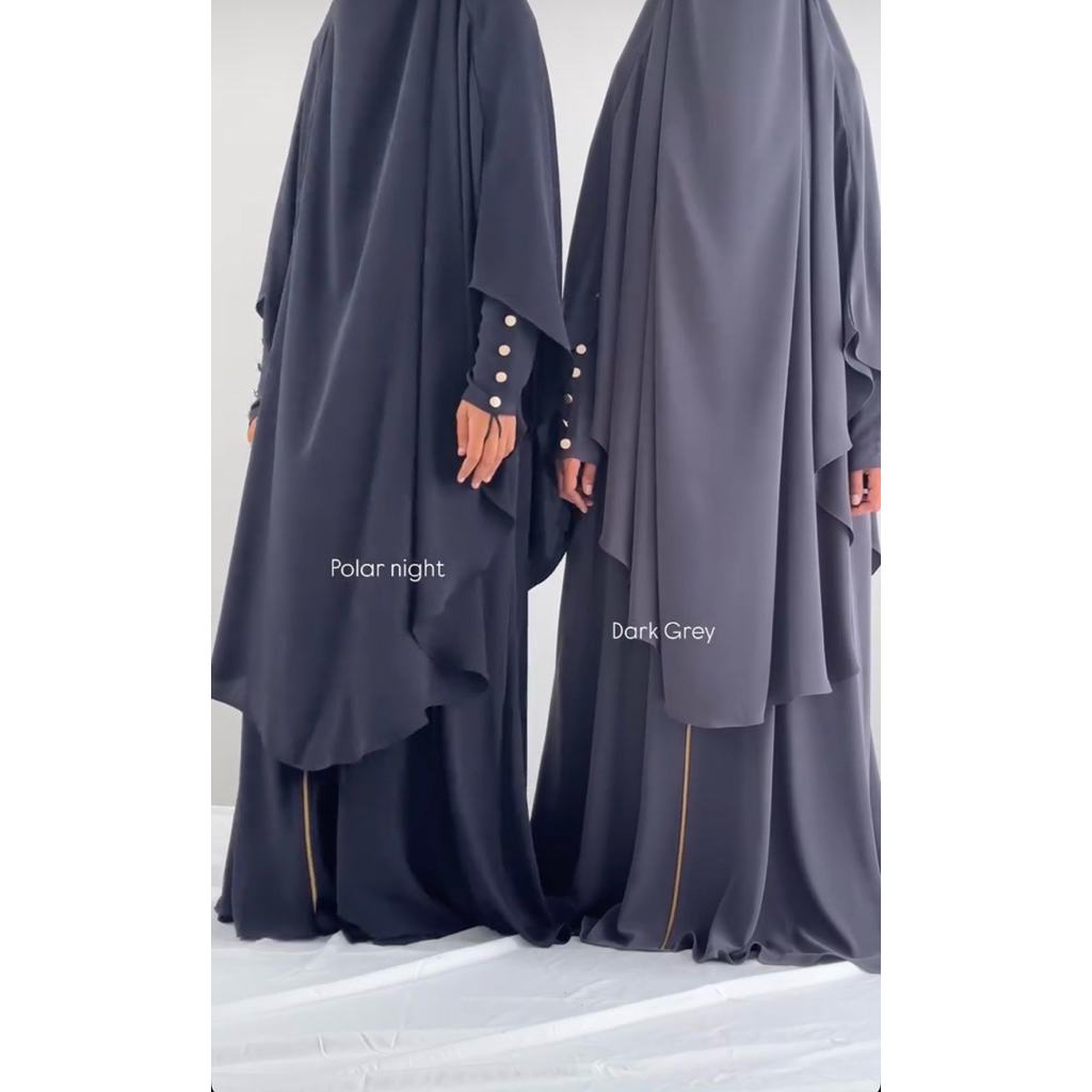 Set Classic No Button Abaya Malikah