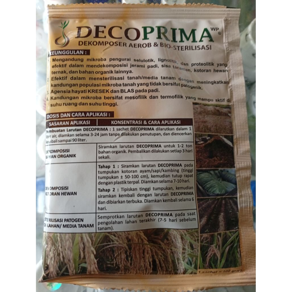 DECOPRIMA DECOMPOSER AEROB & BIO-STERILISASI 100 GRAM