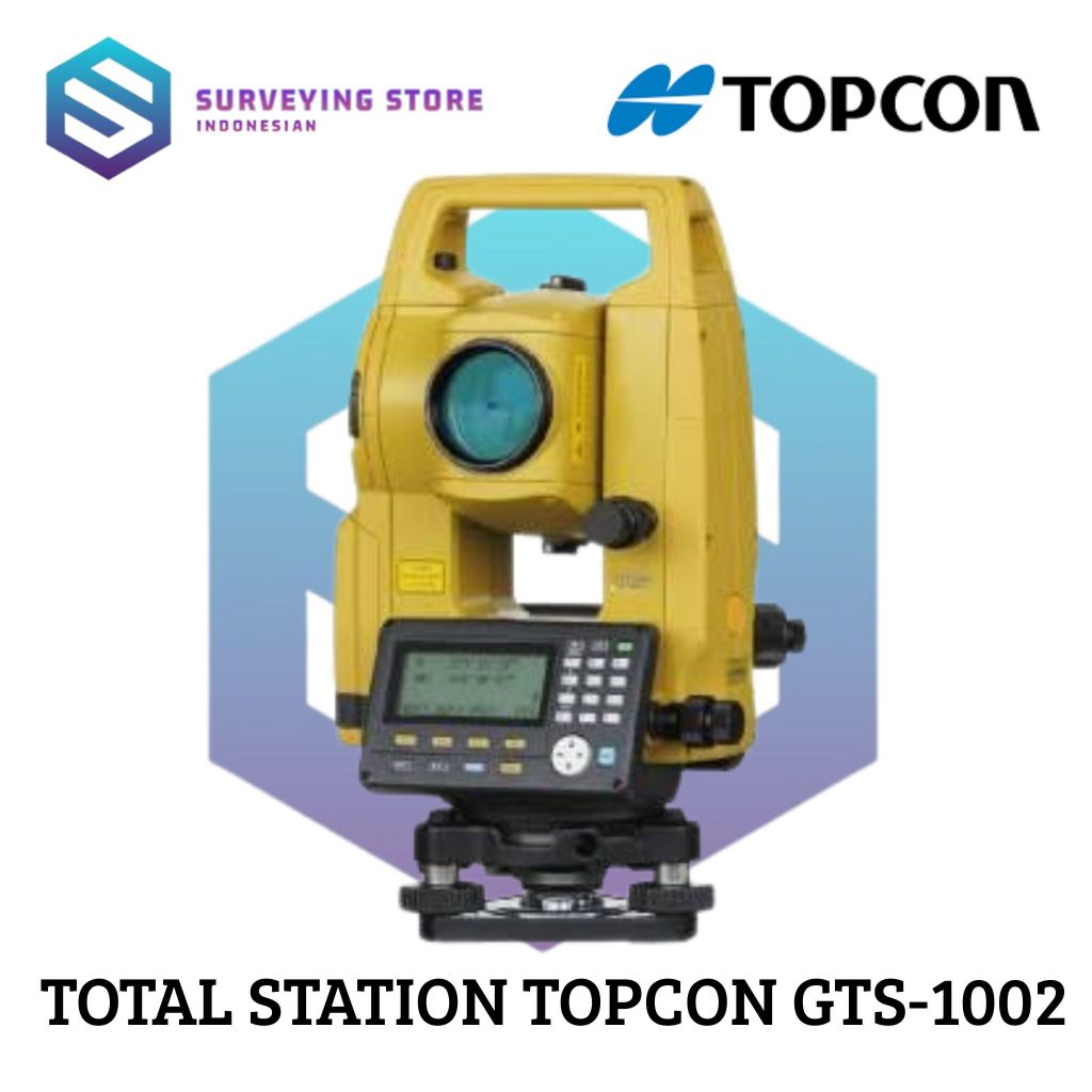Total Station Topcon GTS-1002 / Topcon GTS 1002 / Topcon GTS1002 / Murah Lengkap Set