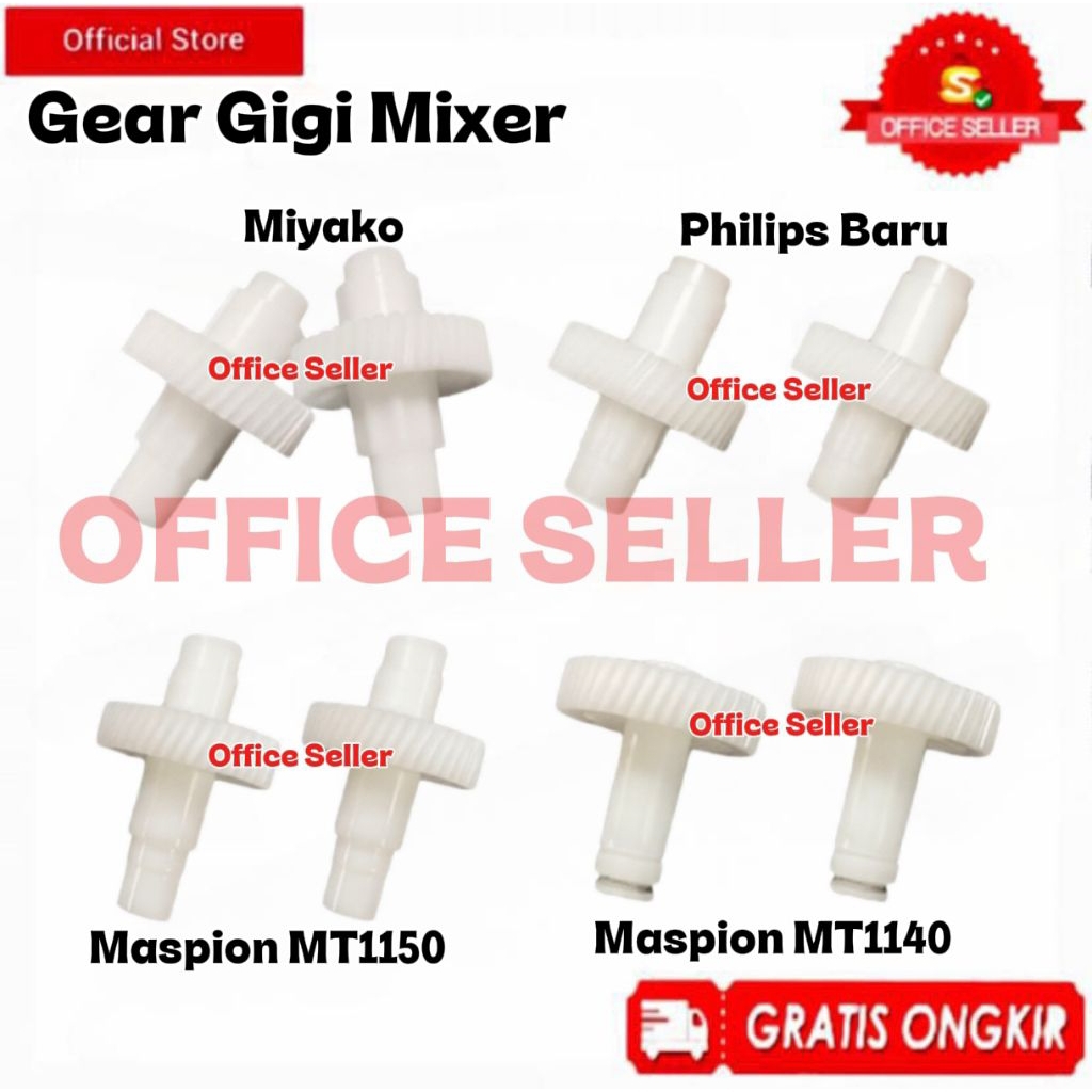 GEAR GIGI MIXER ORIGINAL MIYAKO PHILIPS MASPION TYPE MODEL BARU LAMA SEPASANG 2 PCS