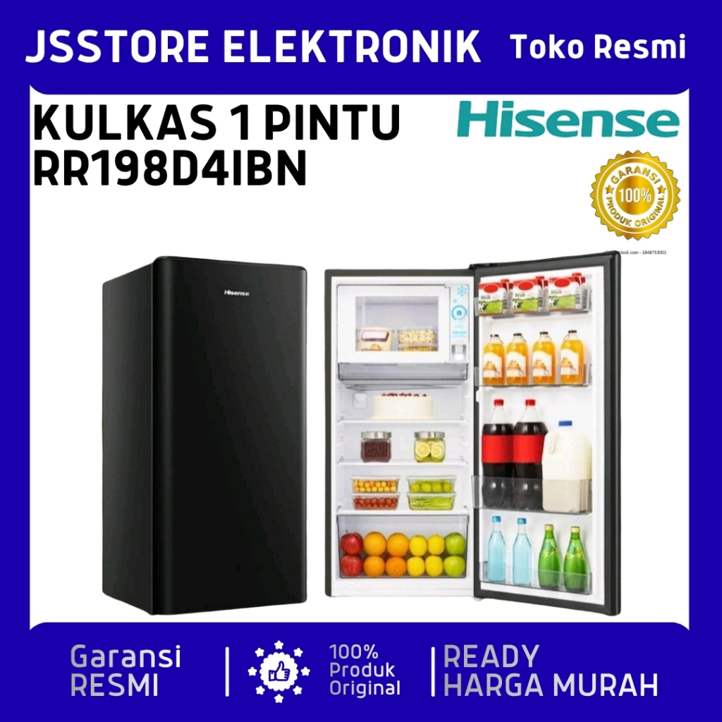 KULKAS HISENSE RR198D4IBN 1 PINTU RR-198D4IBN