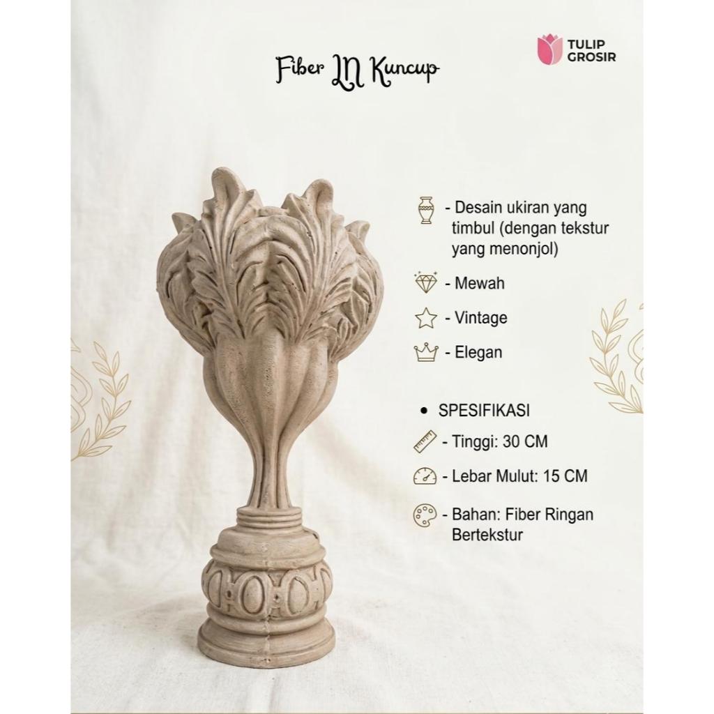VAS FIBER LN kuncup elegan minimalis premium hiasan ruangan kantor koleksi toko florist Semarang