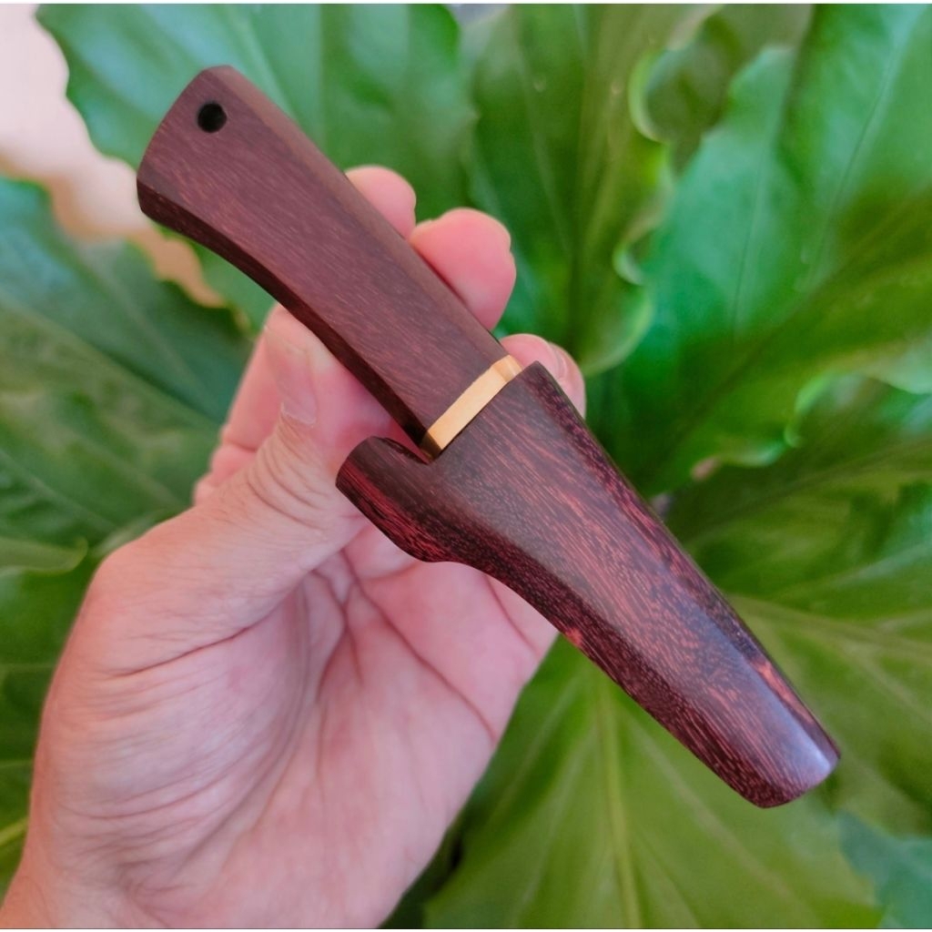 DC11 Galih Asem Handmade Mini EDC Skinner knife. Pisau seset mini super tajam dgn baja DC11 setara K