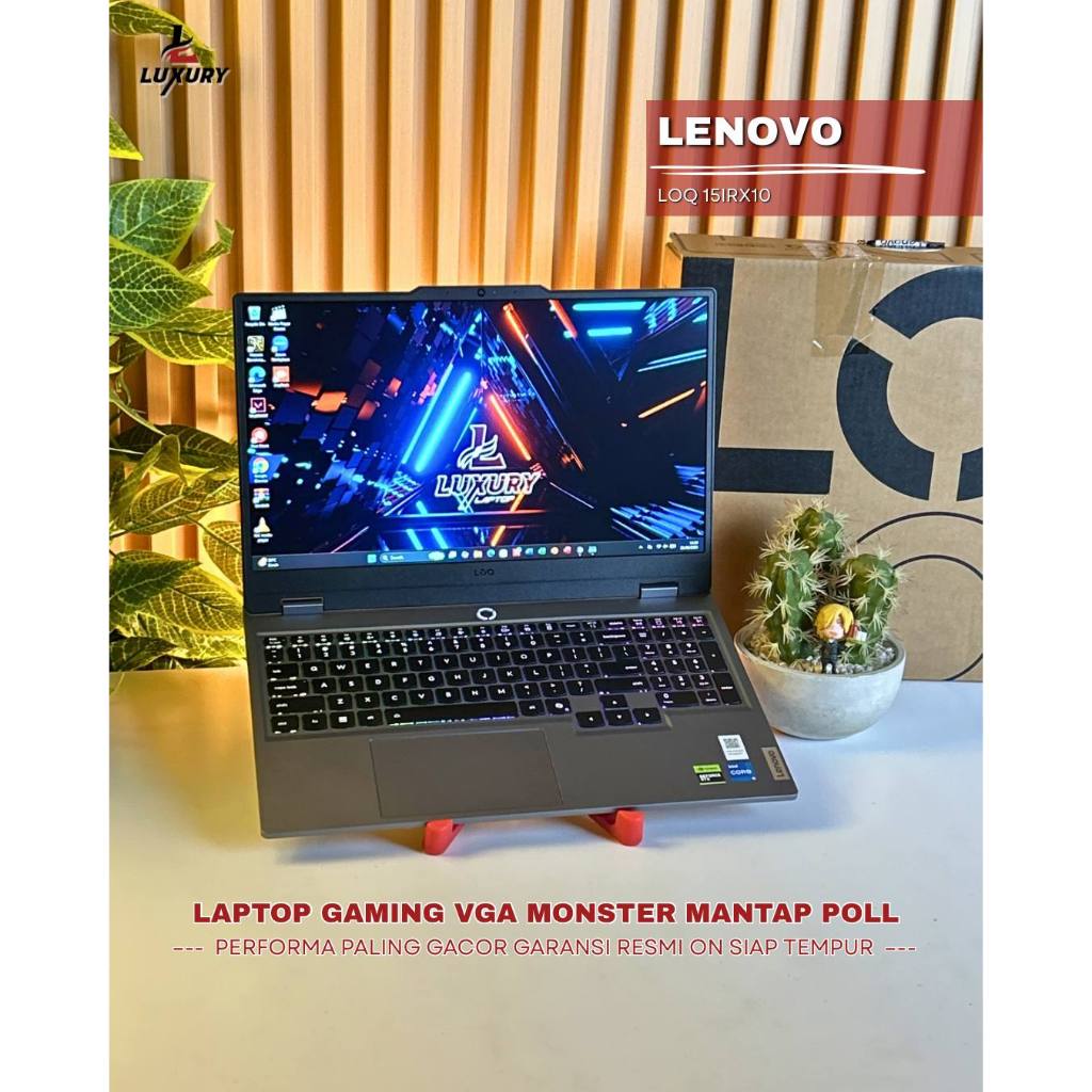 LAPTOP GAMING LENOVO LOQ 15IRX10 13TH GEN CORE I5 NVIDIA GEFORCE RTX 5050 VRAM 8GB RAM 12GB DDR5 SSD