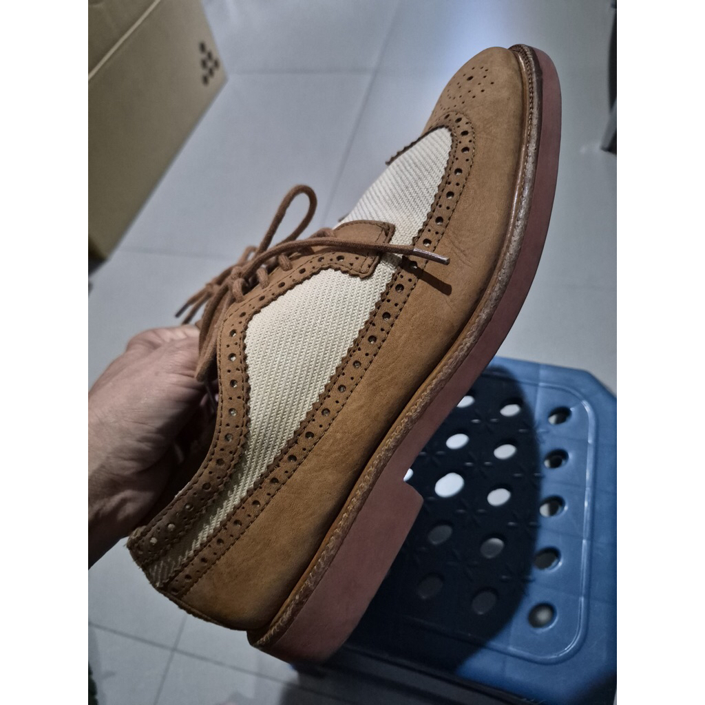 sepatu second wingtip sz 44/28cm
