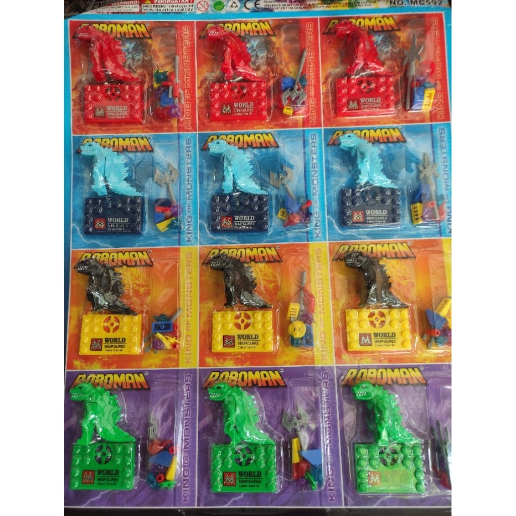 12pcs mainan roboman godzila MC592 MTC TOYS