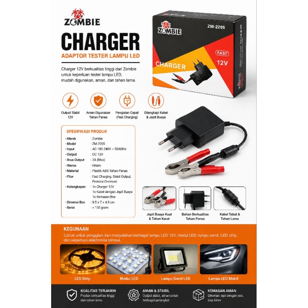 ADAPTOR TESTER LAMPU LED
