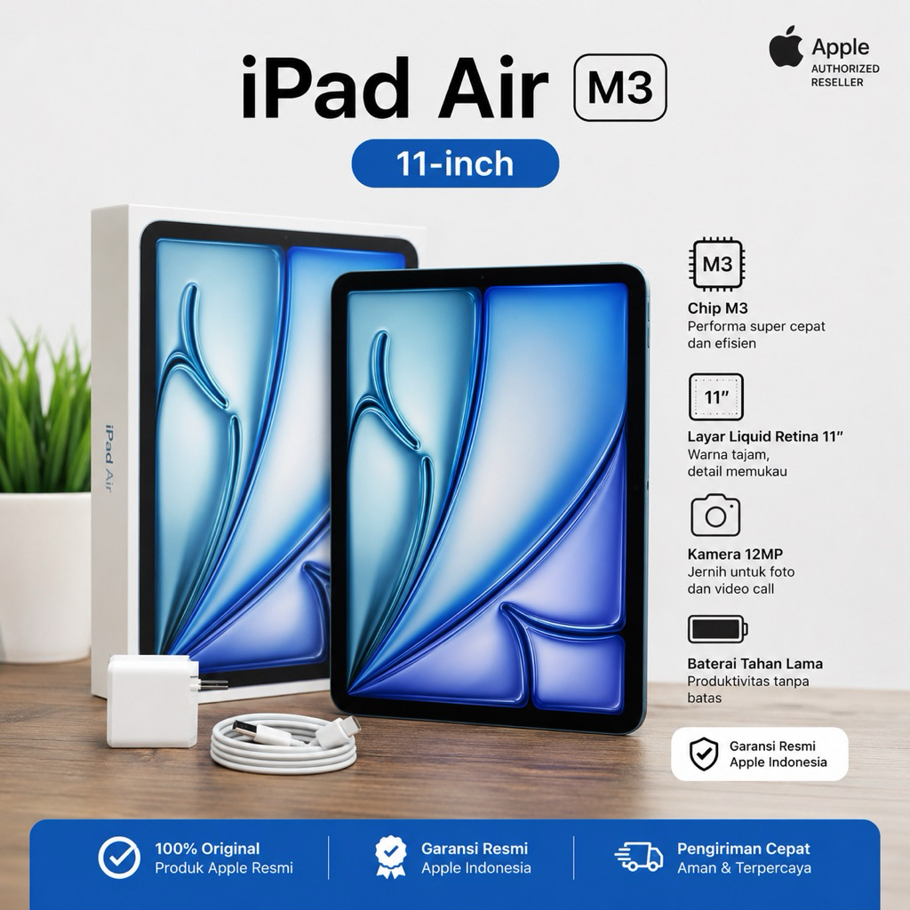 iPad air 11 inc m3 128gb second garansi resmi mulus