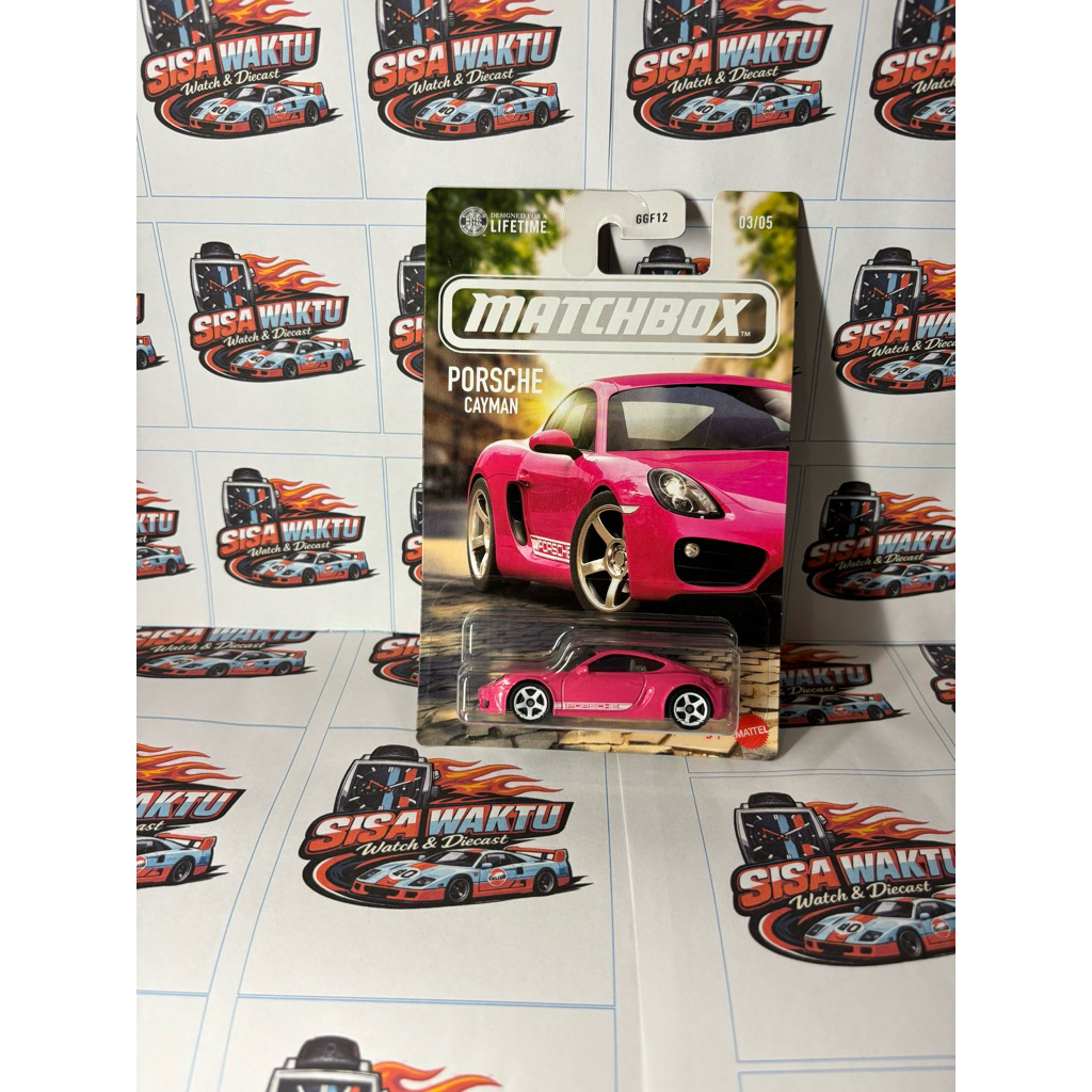MATCHBOX PORSCHE CAYMAN PINK SPECIAL CARD EDITION RARE MATTEL 1/64 Diecast 1:64 baru segel original 