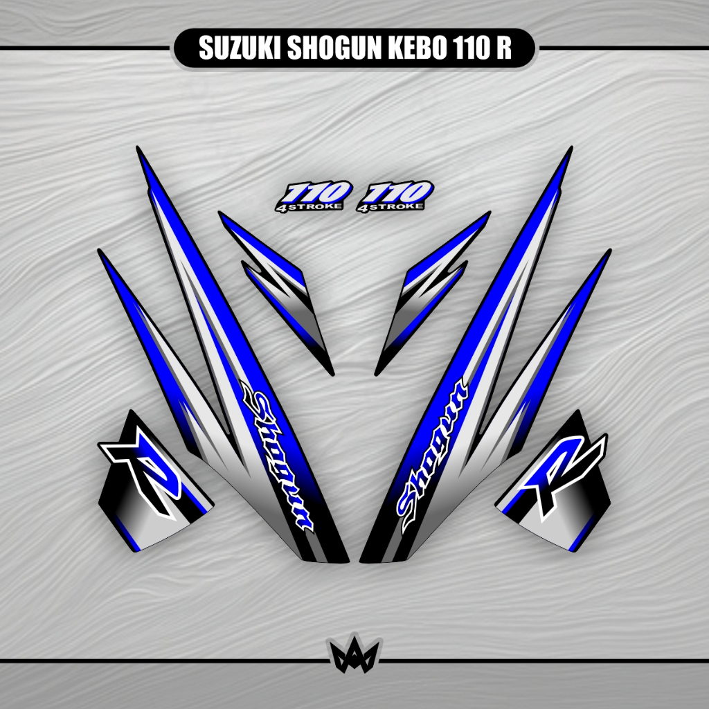 Striping Stiker Suzuki Shogun Kebo 110 R SH22c Sticker Decal Stripping Setriping Motor Suzuki Suzuki