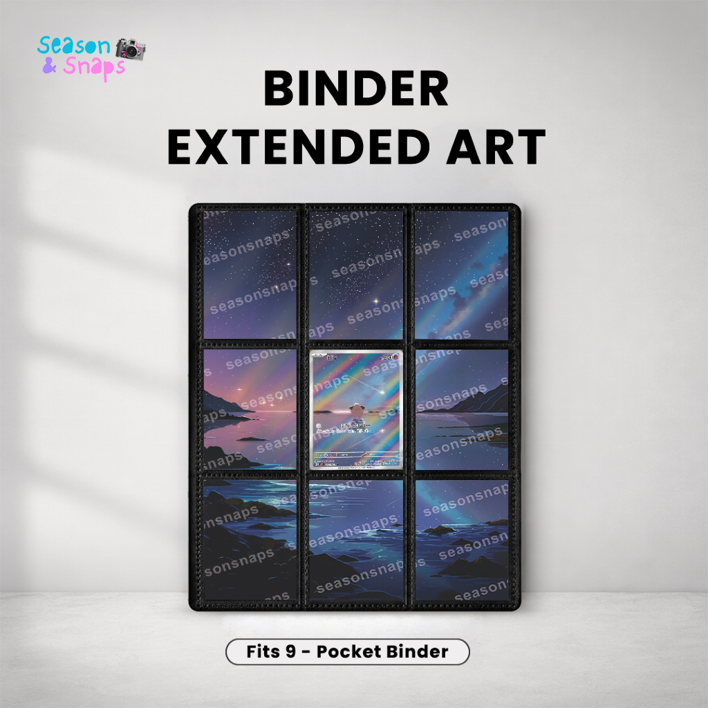 SEASONSNAPS Pokemon TCG Extended Art Binder - Cleffa AR (Ruler of The Black Flame)
