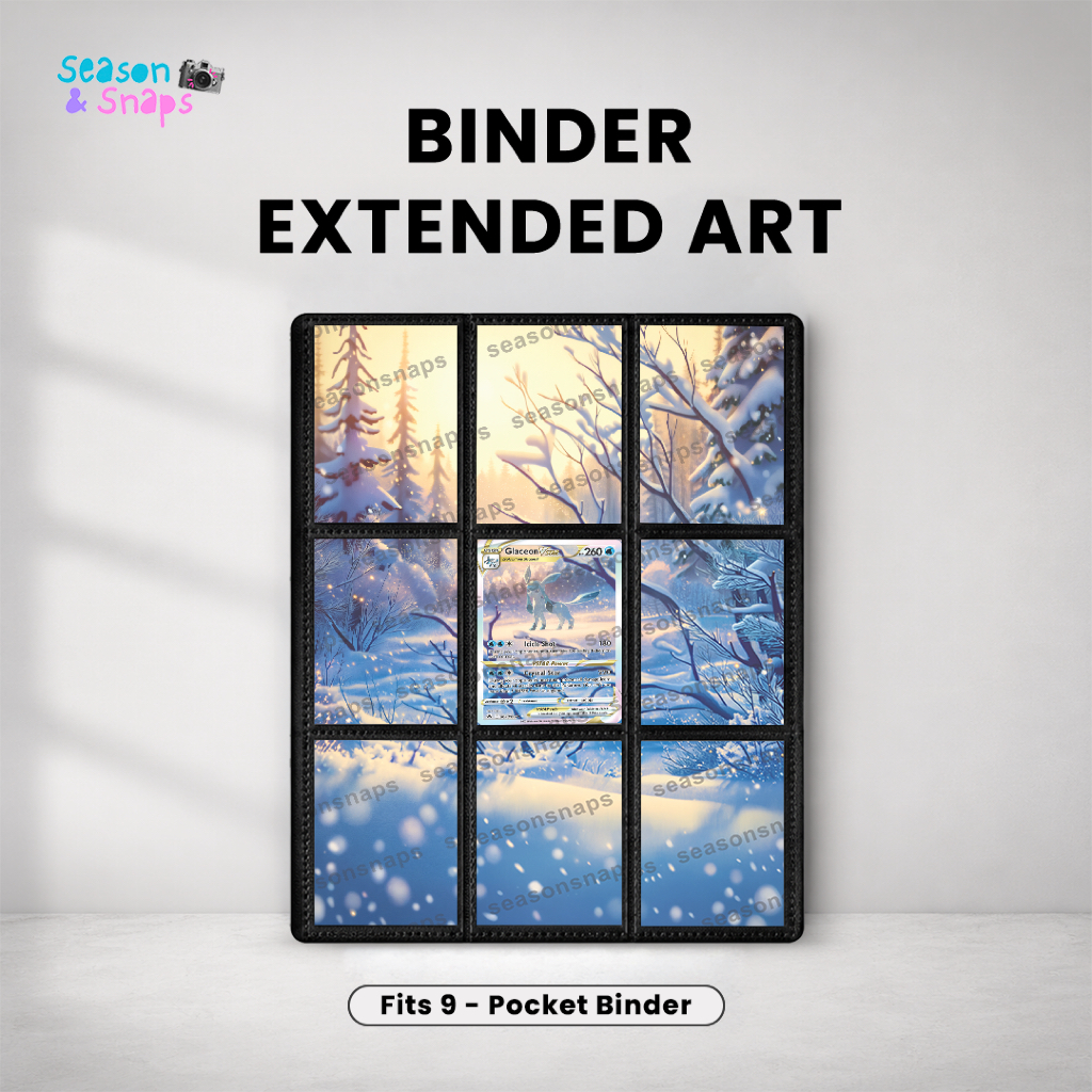SEASONSNAPS Pokemon TCG Extended Art Binder - Glaceon VStar (VStar Universe)