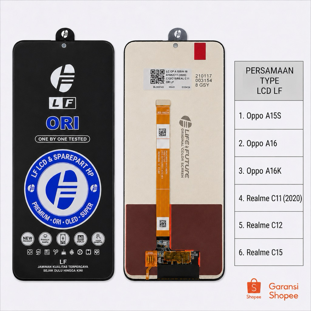 LCD LF for Oppo A15S / Oppo A16 / Oppo A16K / Realme C11 (2020) / Realme C12 / Realme C15